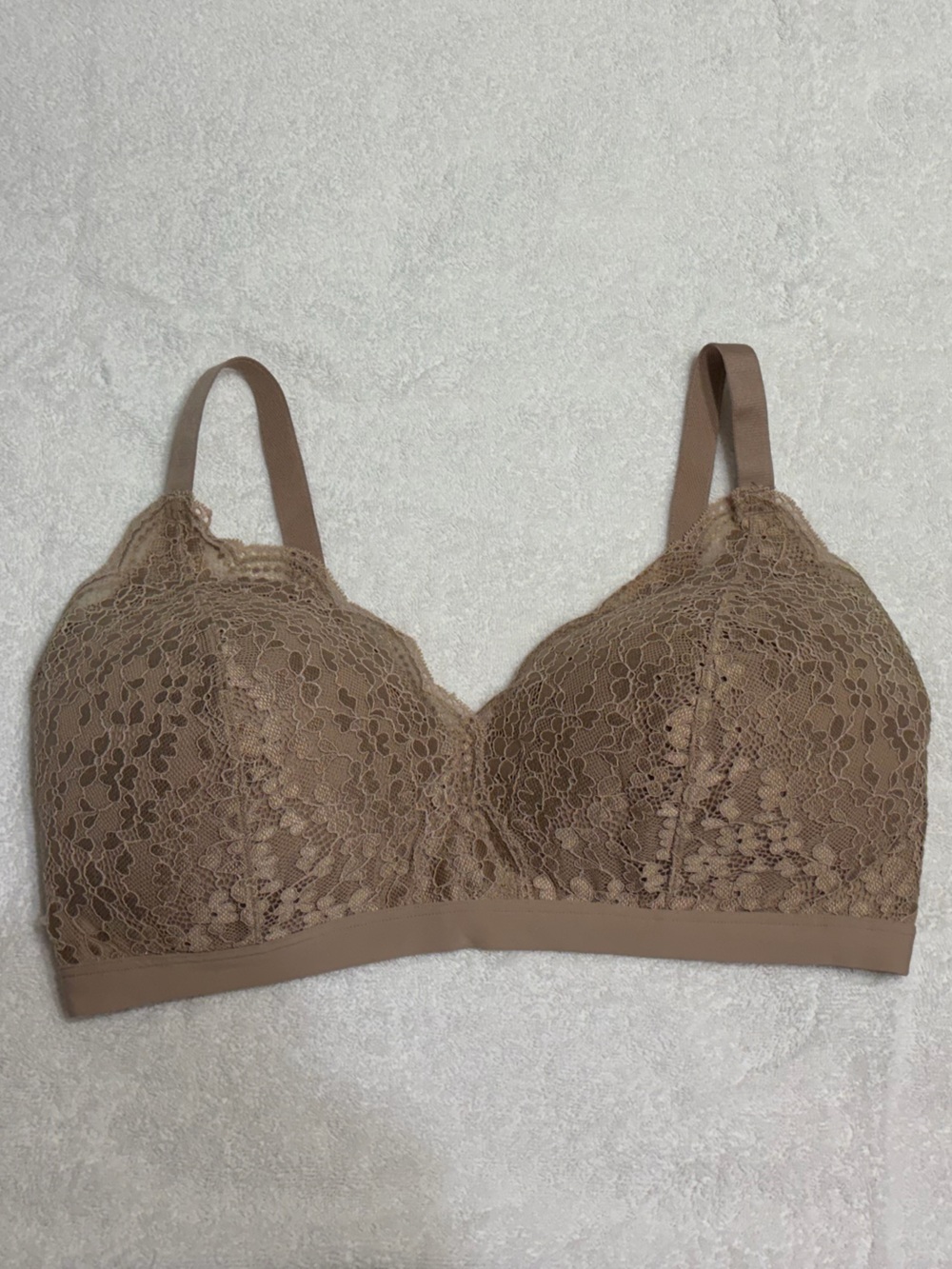 Warner's Lace Bralette in Mocha Brown